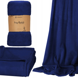 Prikrývka - Polyesterová deka Springos 200 cm x 220 cm odtiene modrej